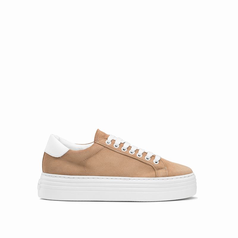 Russell & Bromley Saturn Flatform Sneakers Women's Brown [BFI7418PF]